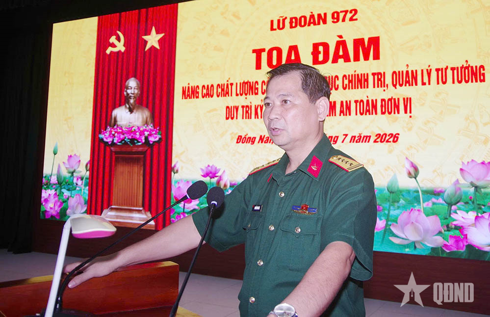 Lữ đoàn 972 quản lý chặt chẽ tư tưởng, duy trì nghiêm kỷ luật với cán bộ, chiến sĩ
